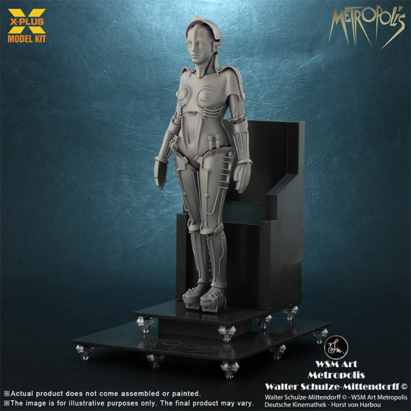 X-Plus Metropolis Maschinenmensch Silver Screen 1/8 Scale Plastic Model Kit